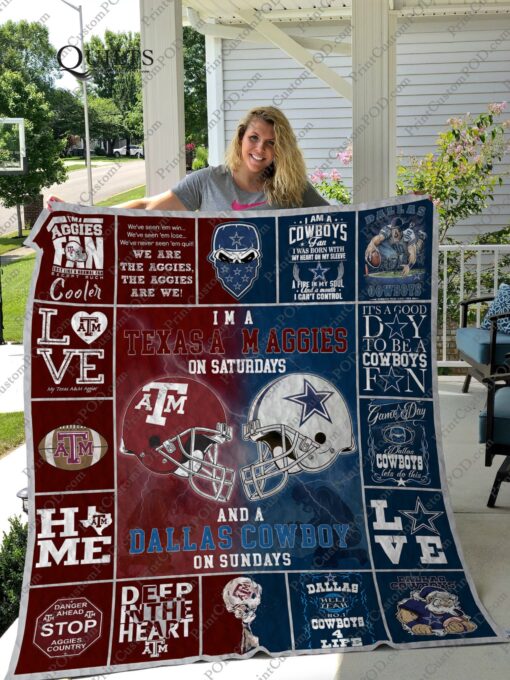 Buy Texas A&Amp;Amp;M Aggies &Amp;Amp; Dallas Cowboy Quilt Blanket & Quilt Bedding Set