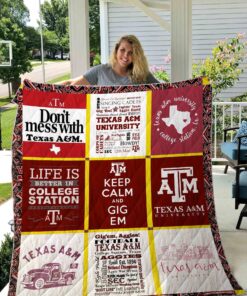 Buy Texas A&Amp;Amp;M Quilt Blanket & Quilt Bedding Set 01