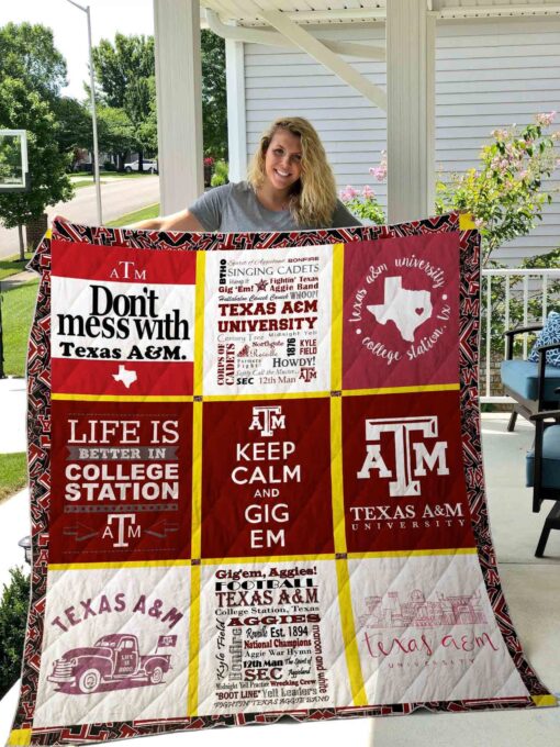 Buy Texas A&Amp;Amp;M Quilt Blanket & Quilt Bedding Set 01