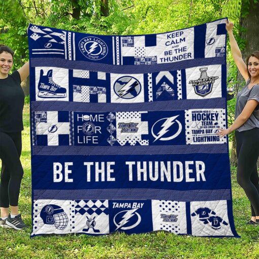 Buy Tampa Bay Lightning Quilt Blanket & Quilt Bedding Set 05