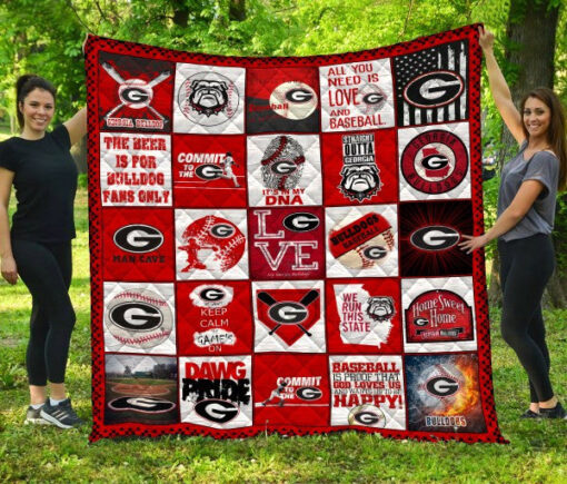 Buy The Beer Is For Georgia Bulldog Fan Only Quilt Blanket & Quilt Bedding Set Great Customized Blanket Gifts For Birthday Christmas Thanksgiving