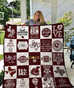 Buy Texas A&Amp;Amp;M Aggies Quilt Blanket & Quilt Bedding Set 02