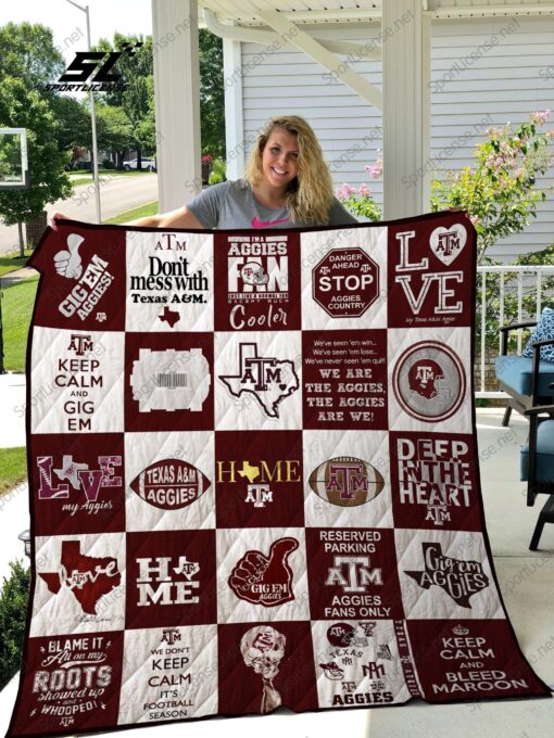 Buy Texas A&Amp;Amp;M Aggies Quilt Blanket & Quilt Bedding Set 02