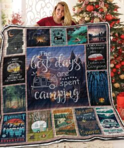 Buy The Best Days Are Spent Camping Quilt Blanket & Quilt Bedding Set Great Customized Blanket Gifts For Birthday Christmas Thanksgiving