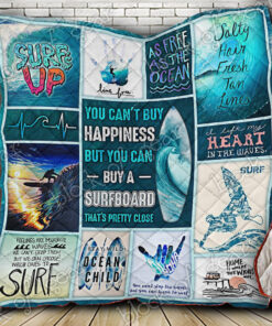 Buy Surfing You Can'T Buy Happiness But You Can Buy A Surfboard That'S Pretty Close Quilt Blanket & Quilt Bedding Set Great Customized Blanket Gifts For Birthday Christmas Thanksgiving