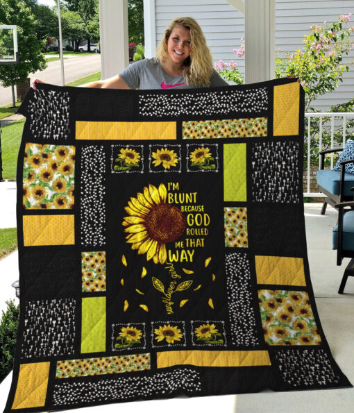 Buy Sunflower Girl Quilt Blanket & Quilt Bedding Set Great Customized Gifts For Birthday Christmas Thanksgiving Perfect Gifts For Sunflower Lover