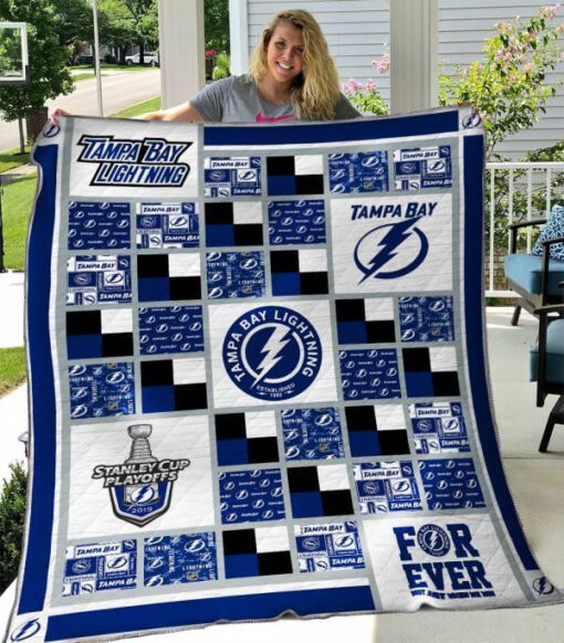 Buy Tampa Bay Lightning Quilt Blanket & Quilt Bedding Set 02