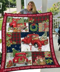 Buy Take A Little Christmas With You Where You Go Quilt Blanket & Quilt Bedding Set Great Customized Blanket Gifts For Birthday Christmas Thanksgiving