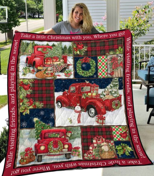 Buy Take A Little Christmas With You Where You Go Quilt Blanket & Quilt Bedding Set Great Customized Blanket Gifts For Birthday Christmas Thanksgiving