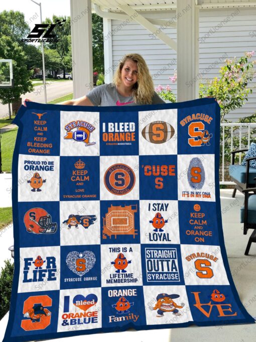 Buy Syracuse Orange Quilt Blanket & Quilt Bedding Set 02