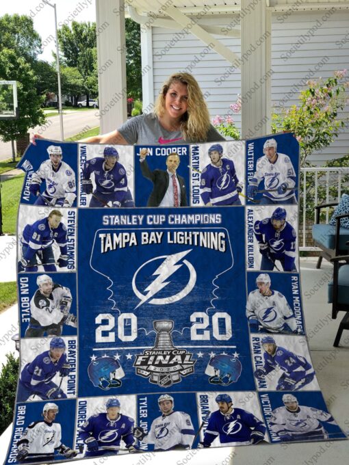 Buy Tampa Bay Lightning Champions Quilt Blanket & Quilt Bedding Set