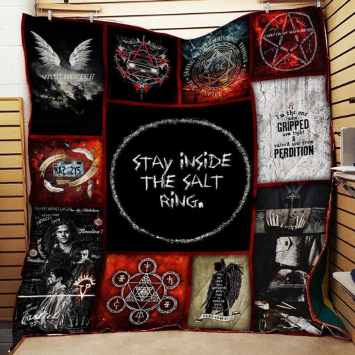 Buy Supernatural Stay Inside The Salt Ring Quilt Blanket & Quilt Bedding Set Great Customized Blanket Gifts For Birthday Christmas Thanksgiving