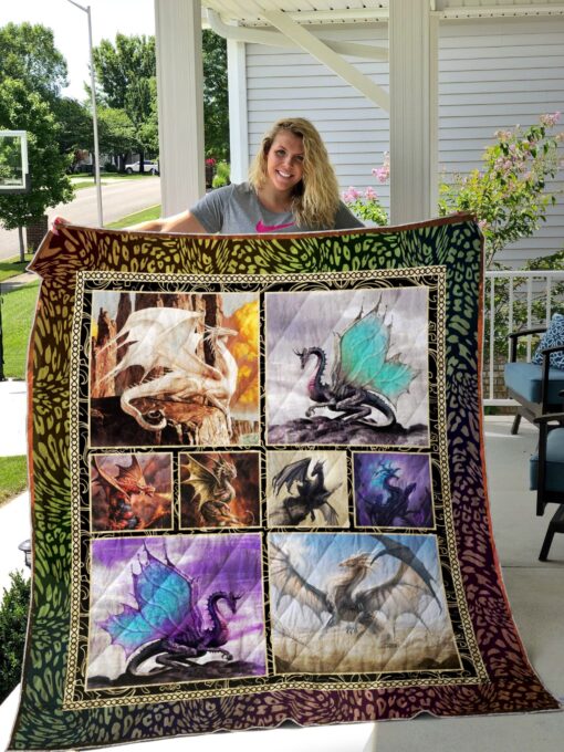 Buy The Colorful Dragon Picture Collection Quilt Blanket & Quilt Bedding Set Great Customized Blanket Gifts For Birthday Christmas Thanksgiving