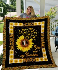 Buy Sunflower Horse You Are My Sunshine Quilt Blanket & Quilt Bedding Set Great Customized Blanket Gifts For Birthday Christmas Thanksgiving