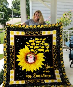 Buy Sunflower Pig You Are My Sunshine Quilt Blanket & Quilt Bedding Set Great Customized Blanket Gifts For Birthday Christmas Thanksgiving