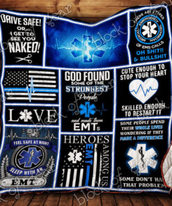 Buy Strongest People Emt Quilt Blanket & Quilt Bedding Set Great Customized Blanket Gifts For Birthday Christmas Thanksgiving