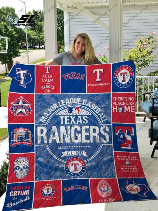 Buy Texas Rangers Quilt Blanket & Quilt Bedding Set - Meteew