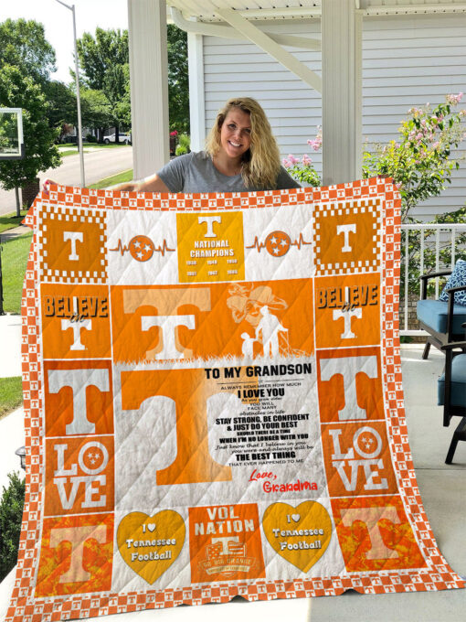 Buy Tennessee Volunteers  To My Grandson  Love Grandmom Quilt Blanket & Quilt Bedding Set