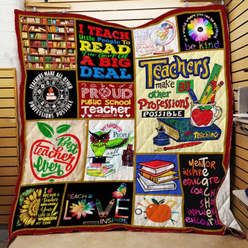 Buy Teachers Make All Other Professions Possible Quilt Blanket & Quilt Bedding Set Great Customized Blanket Gifts For Birthday Christmas Thanksgiving