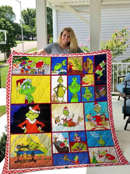 Buy The Grinch Ver 07 All Season Plus Size Quilt Blanket & Quilt Bedding Set