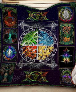 Buy The Four Elements, Pagan Witch Quilt Blanket & Quilt Bedding Set