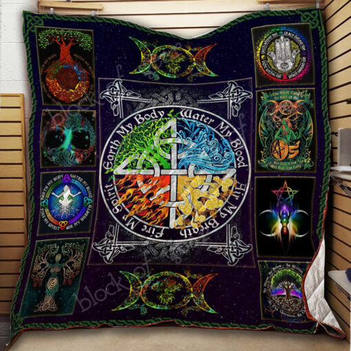 Buy The Four Elements, Pagan Witch Quilt Blanket & Quilt Bedding Set