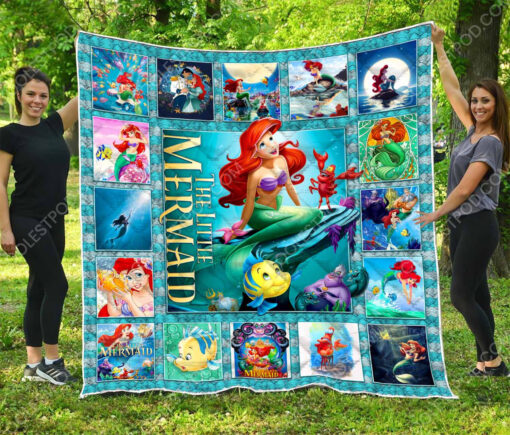 Buy The Little Mermaid And Animal Friends Quilt Blanket & Quilt Bedding Set Great Customized Blanket Gifts For Birthday Christmas Thanksgiving