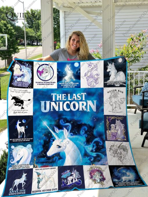 Buy The Last Unicorn Quilt Blanket & Quilt Bedding Set Great Customized Gifts For Birthday Christmas Thanksgiving Perfect Gifts For Unicorn Lover