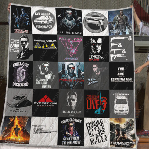 Buy The Terminator T-Shirt Quilt Blanket & Quilt Bedding Set