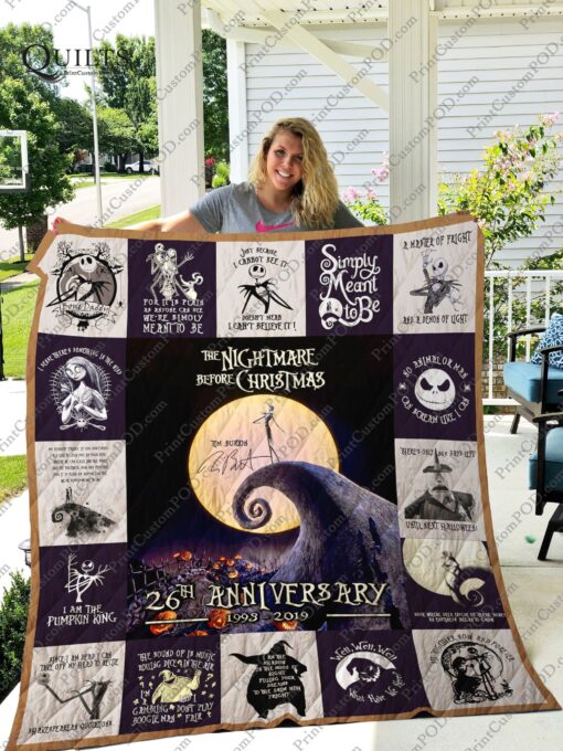 Buy The Nightmare Before Christmas 26Th Anniversary Quilt Blanket & Quilt Bedding Set For Fans Ver 17