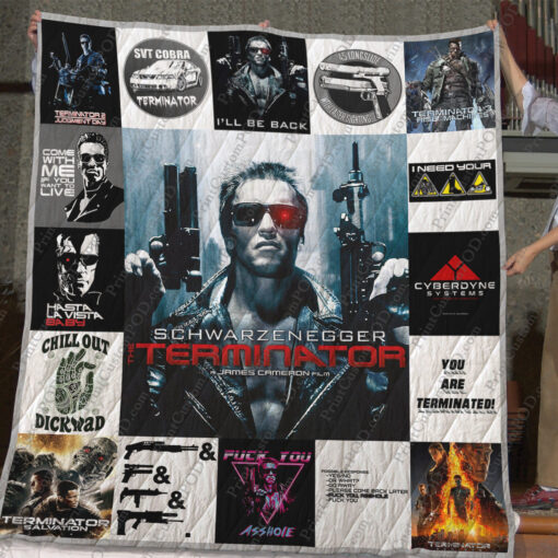 Buy The Terminator T-Shirt Quilt Blanket & Quilt Bedding Set For Fans