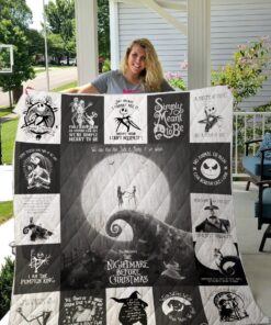 Buy The Nightmare Before Christmas T-Shirt Quilt Blanket & Quilt Bedding Set - Meteew