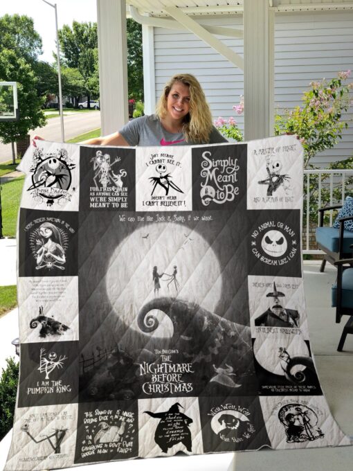 Buy The Nightmare Before Christmas T-Shirt Quilt Blanket & Quilt Bedding Set - Meteew