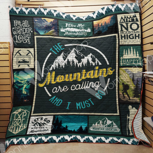 Buy The Mountains Are Calling And I Must Go Quilt Blanket & Quilt Bedding Set Great Customized Blanket Gifts For Birthday Christmas Thanksgiving