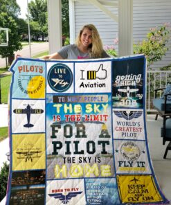 Buy The Sky Is Home- Pilot Quilt Blanket & Quilt Bedding Set