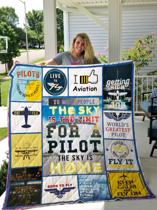 Buy The Sky Is Home- Pilot Quilt Blanket & Quilt Bedding Set