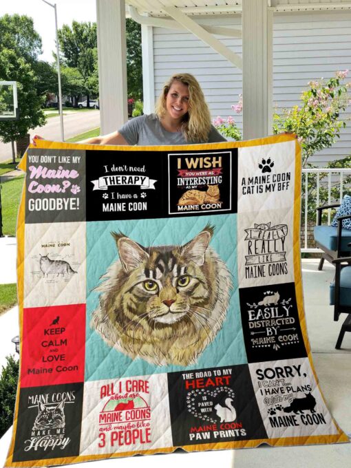 Buy The Road To My Heart Is Paved With Main Coon Paw Prints Quilt Blanket & Quilt Bedding Set Great Customized Blanket Gifts For Birthday Christmas Thanksgiving