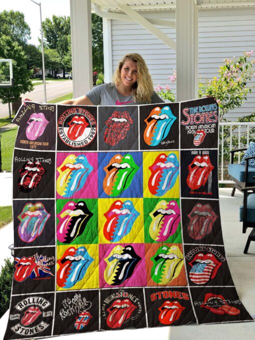 Buy The Rolling Stones Tshirt Quilt Blanket & Quilt Bedding Set 02