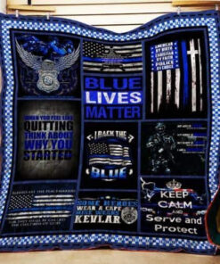 Buy The Thin Blue Line Keep Calm And Serve And Protect Quilt Blanket & Quilt Bedding Set Great Customized Blanket Gifts For Birthday Christmas Thanksgiving