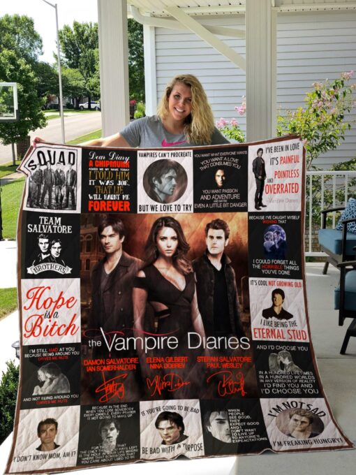 Buy The Vampires Diaries T-Shirt Quilt Blanket & Quilt Bedding Set