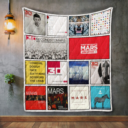 Buy Thirty Seconds To Mars Album Covers Quilt Blanket & Quilt Bedding Set