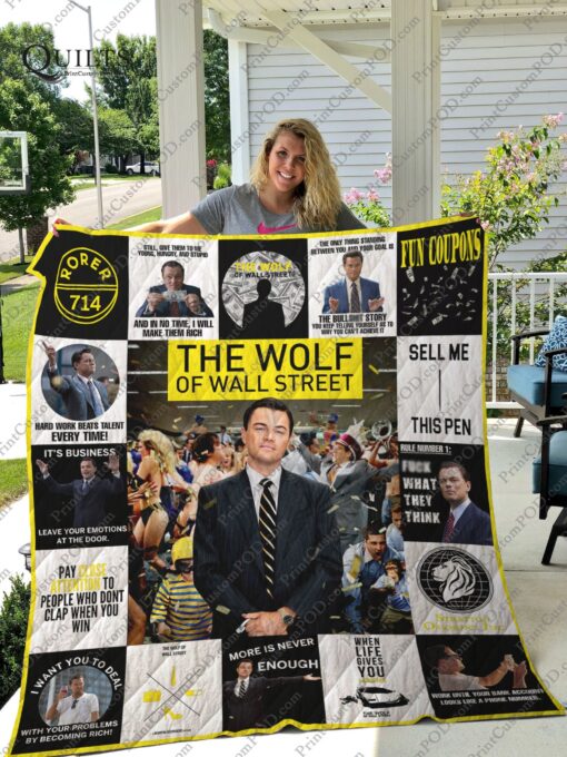 Buy The Wolf Of Wall Street T-Shirt Quilt Blanket & Quilt Bedding Set