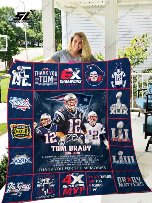 Buy Tom Brady 2001-2020 Leave Memory Gifts For Fans Quilt Blanket & Quilt Bedding Set