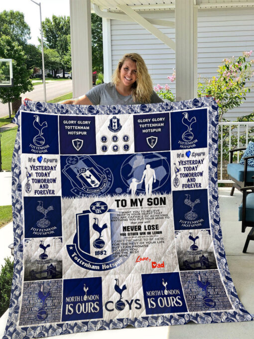 Buy Tottenham Hotspur F.C Quilt Blanket & Quilt Bedding Set Dad To Son