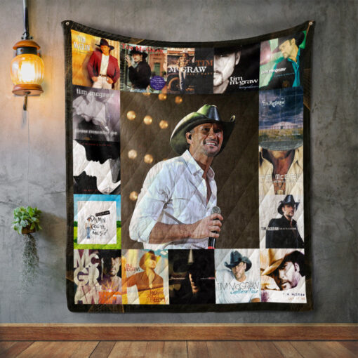 Buy Tim Mcgraw Style 2 Album Covers Quilt Blanket & Quilt Bedding Set