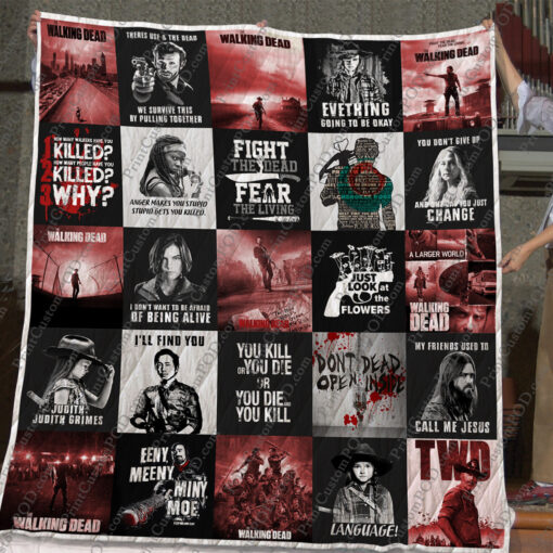 Buy The Walking Dead T-Shirt Quilt Blanket & Quilt Bedding Set