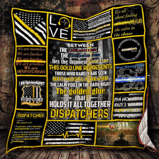 Buy Thin Gold Line Dispatchers It'S All About Finding The Calm In The Chaos Quilt Blanket & Quilt Bedding Set Great Customized Blanket Gifts For Birthday Christmas Thanksgiving