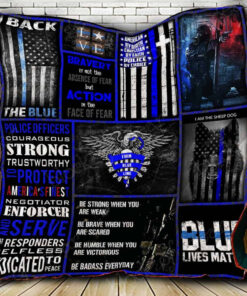 Buy Thin Blue Line Be Brave When You Are Scared Quilt Blanket & Quilt Bedding Set Great Customized Blanket Gifts For Birthday Christmas Thanksgiving