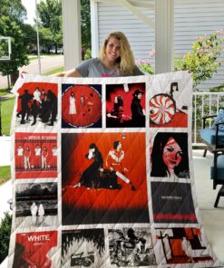 Buy The White Stripes Quilt Blanket & Quilt Bedding Set 01