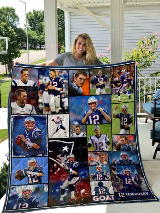 Buy Tom Brady Patriots Quilt Blanket & Quilt Bedding Set 01